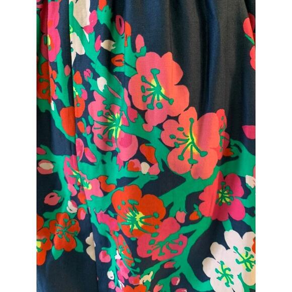 Lilly Pulitzer Lottie Navy & Pink Floral Strapless Mini Dress Size 4 - Picture 7 of 8